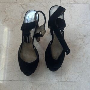 Elegant Black Women's Slingback Heels